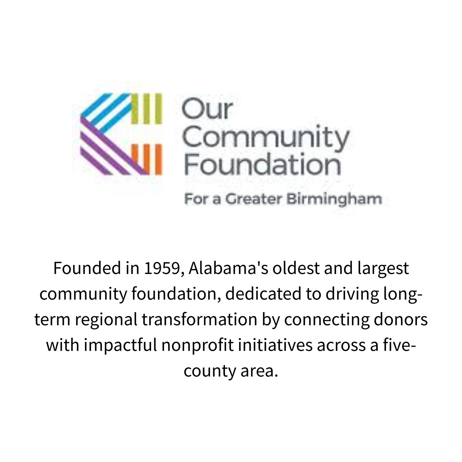 Our Community Foundation, for a Greater Birmingham