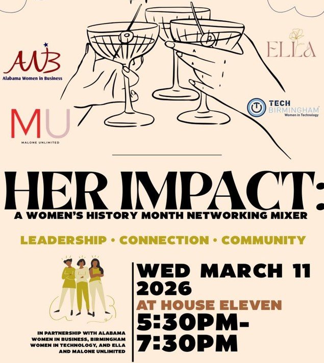 Her Impact: A Women's History Month Networking Mixer event poster